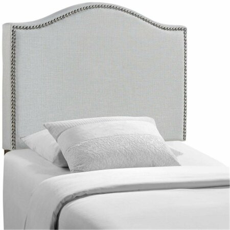 EAST END IMPORTS Curl Twin Nailhead Upholstered Headboard- Gray MOD-5209-GRY